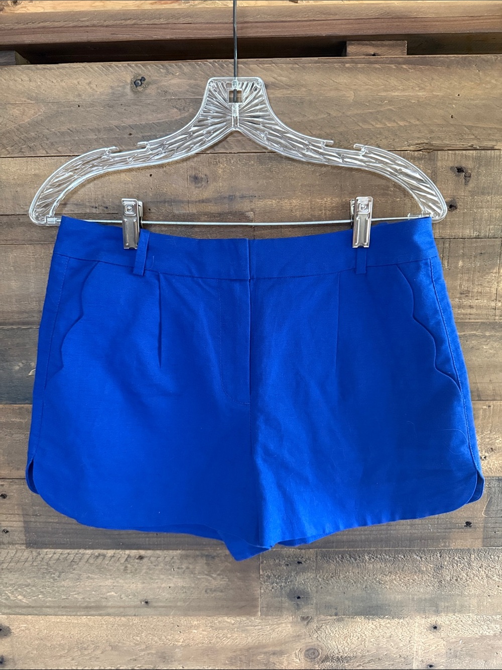 J.Crew Bright Blue Women's Linen Tailored Shorts